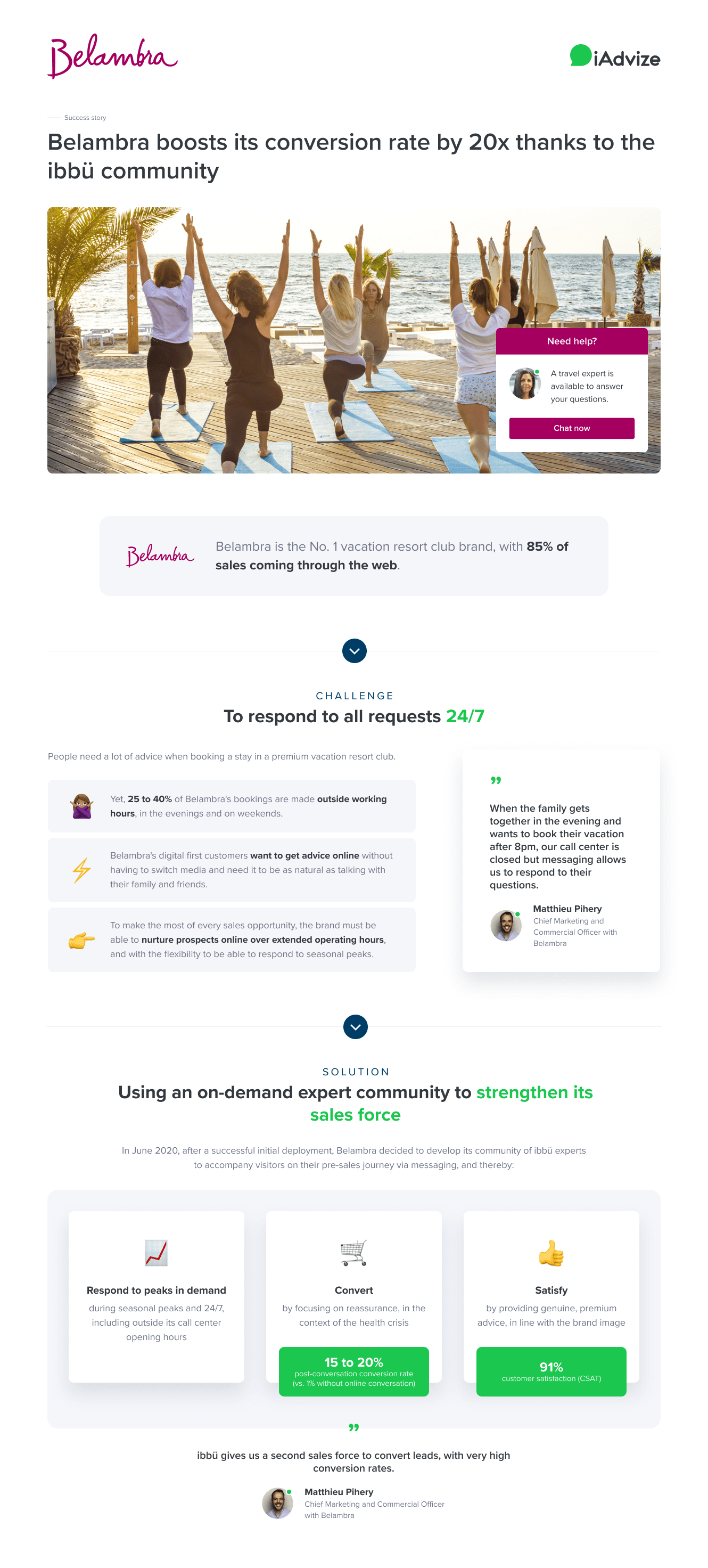 Belambra - use case EN