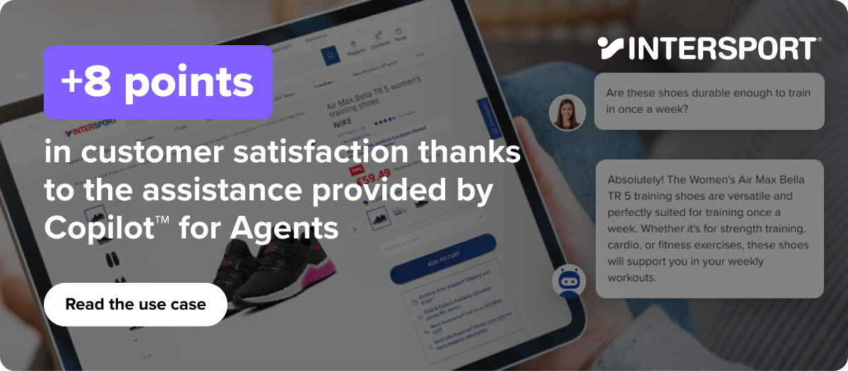 +8 customer satisfaction points thanks to the assistance provided by Copilot for Agents