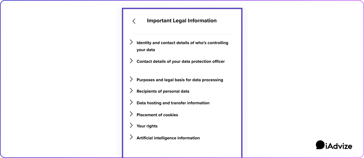 Important legal information