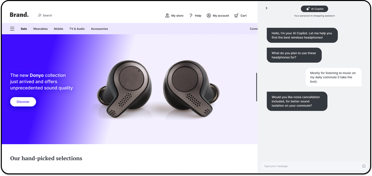 Conversation Starters interface