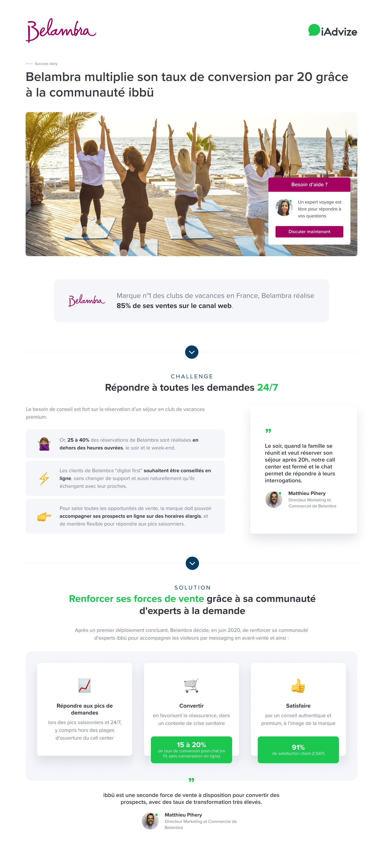 Belambra - use case FR