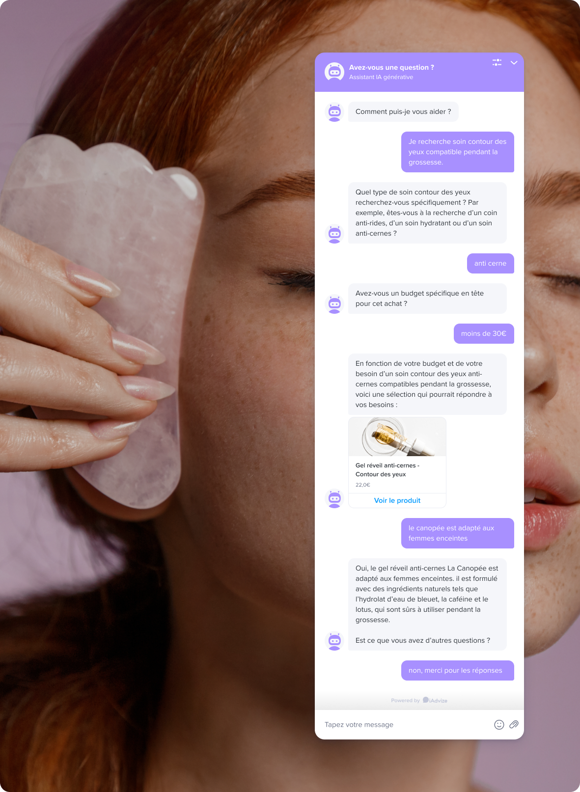 chatbot IA Beauté