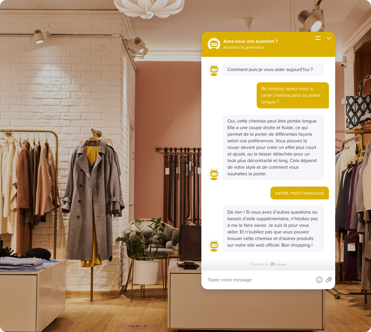 chatbot IA prêt-à-porter