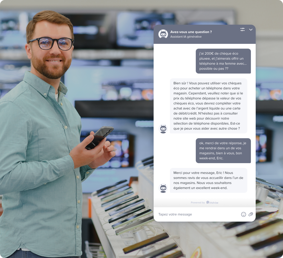 chatbot IA électronique