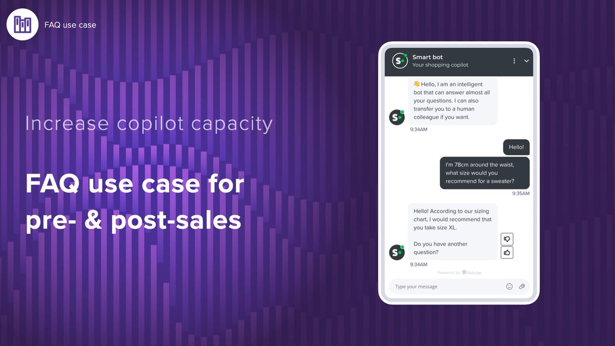 FAQ use case for pre- & post-sales