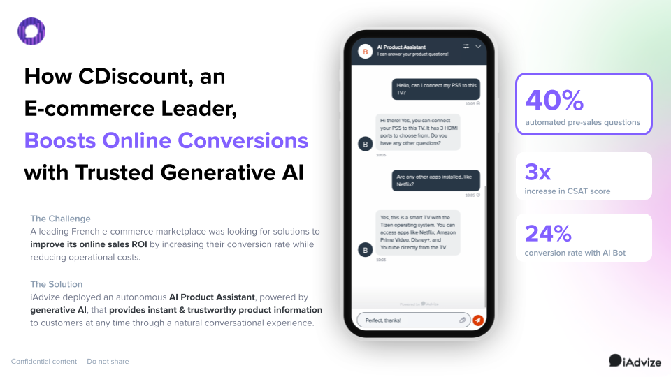 How Cdiscount, an e-commerce leader, boosts online conversions with trusted generative AI