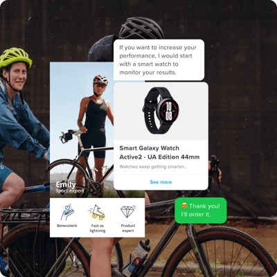 Text in image = If you want to increase your performance, I would start with a smart watch to monitor your results.