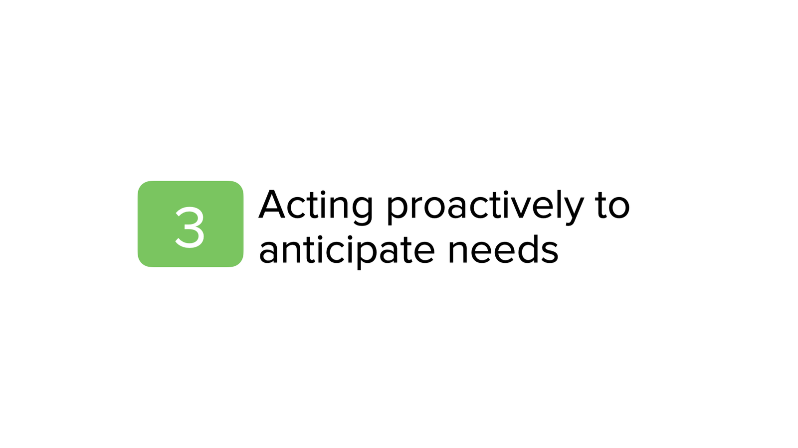 act proactively