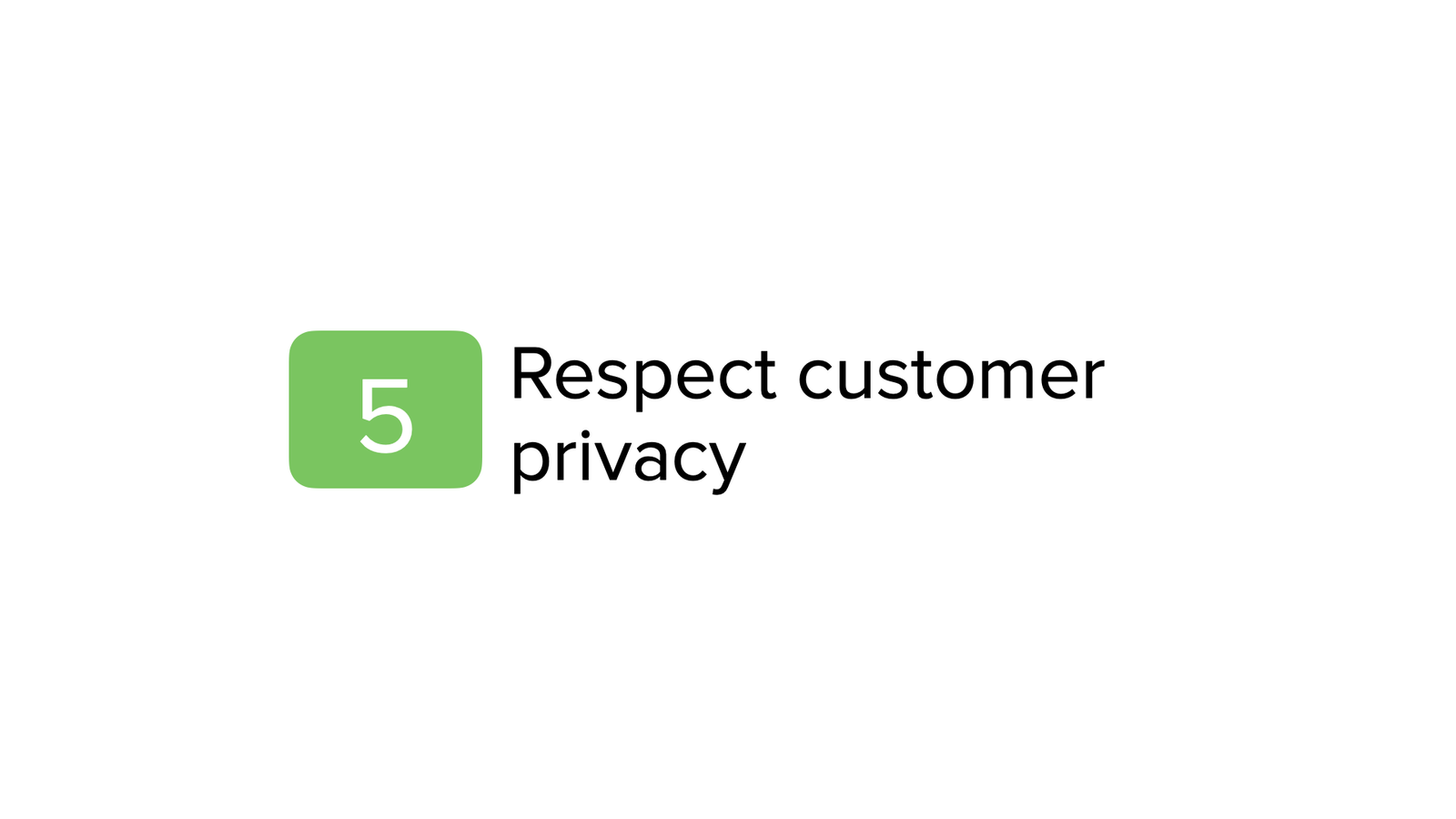 respect privacy