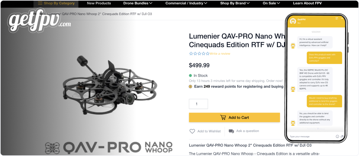 Drone Retailer Automates 73% of Conversations On E-Commerce Site With Generative AI Customer Solution