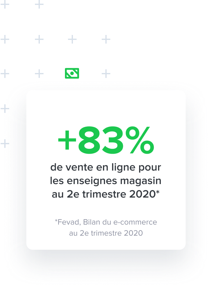 +83% vente en ligne