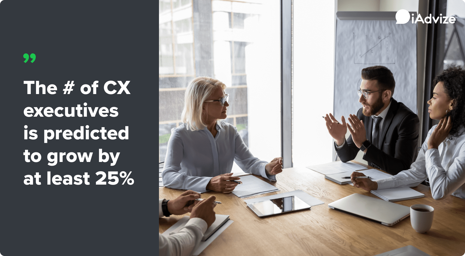 CX executives will also grow by 25% in a year