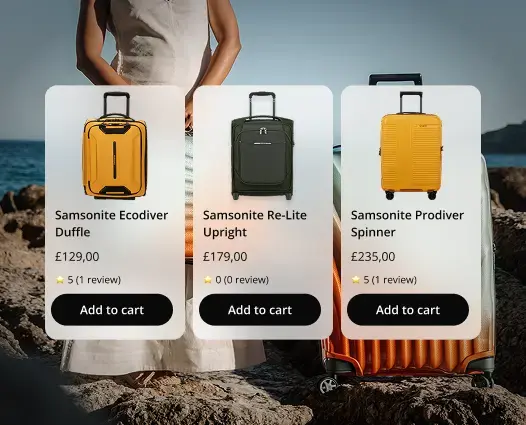 Samsonite - Product carrousel Desktop